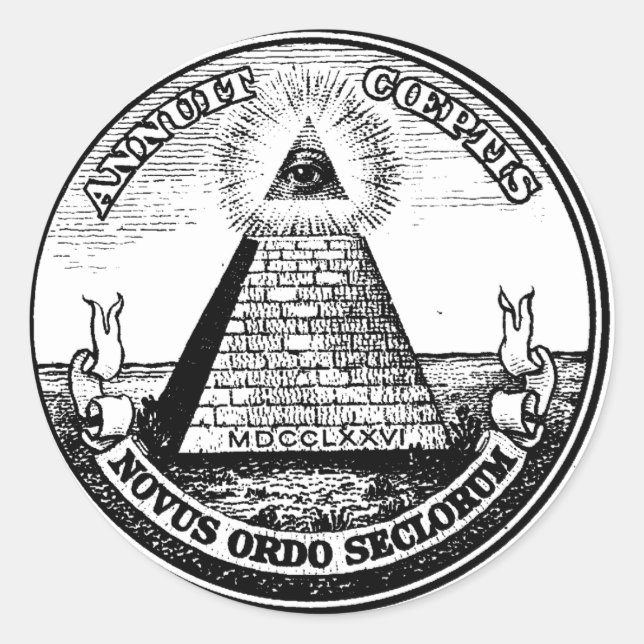 masonisch runder aufkleber (Vorderseite)