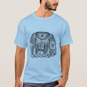 Masonische Blockschnittgravur aus dem 19. Jahrhund T-Shirt
