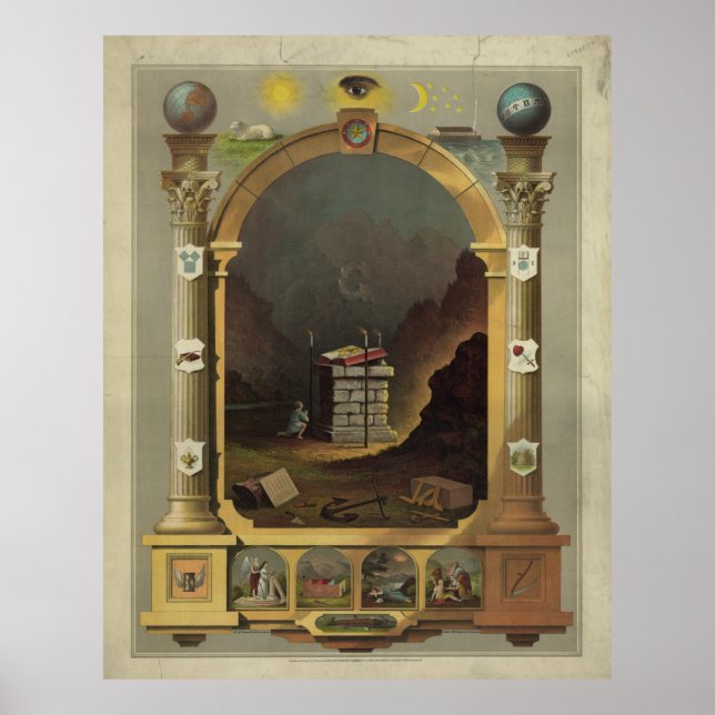 Masonische Grafik [1872] Poster (Vorne)