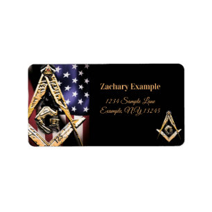 Masonische Minds (gelblich) Adressaufkleber