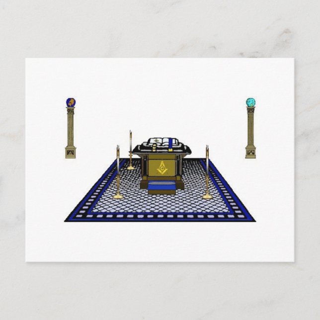 Masonische Postkarte (Vorderseite)