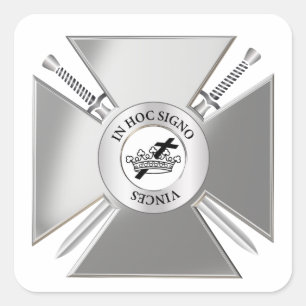 Masonisches Kreuz Quadratischer Aufkleber