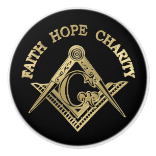 Masonisches Symbol Keramikknauf