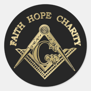 Masonisches Symbol Runder Aufkleber