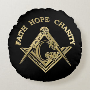 Masonisches Symbol Rundes Kissen
