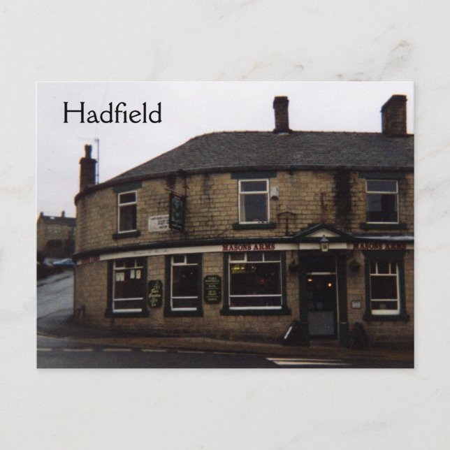 Mason's Arms, Hadfield Postkarte (Vorderseite)