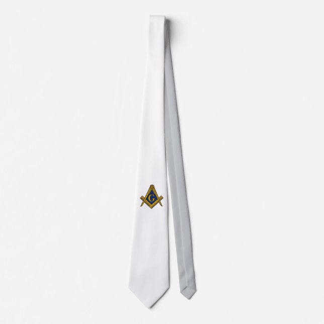 MASONS CUSTOM KRAWATTE (WEISS) (Vorderseite)