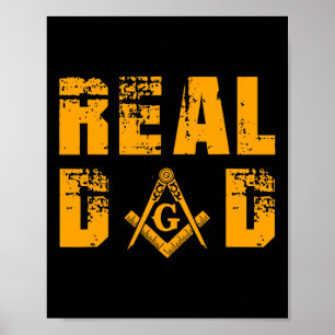 Masons echter Vater Masonic Mason Vatertag Unabhän Poster