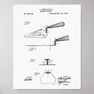 Mason's Trowel 1893 Weißbuch zum Thema Patentkunst Poster