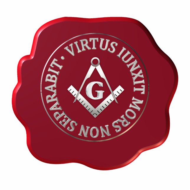 Masonwachs-Siegel Freistehende Fotoskulptur (Vorne)