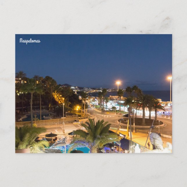 Maspalomas Blue Hour Postkarte (Vorderseite)