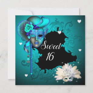 Masquerade, 16 . Geburtstag, Quinceanera Einladung