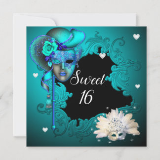 Masquerade, 16 . Geburtstag, Quinceanera Einladung