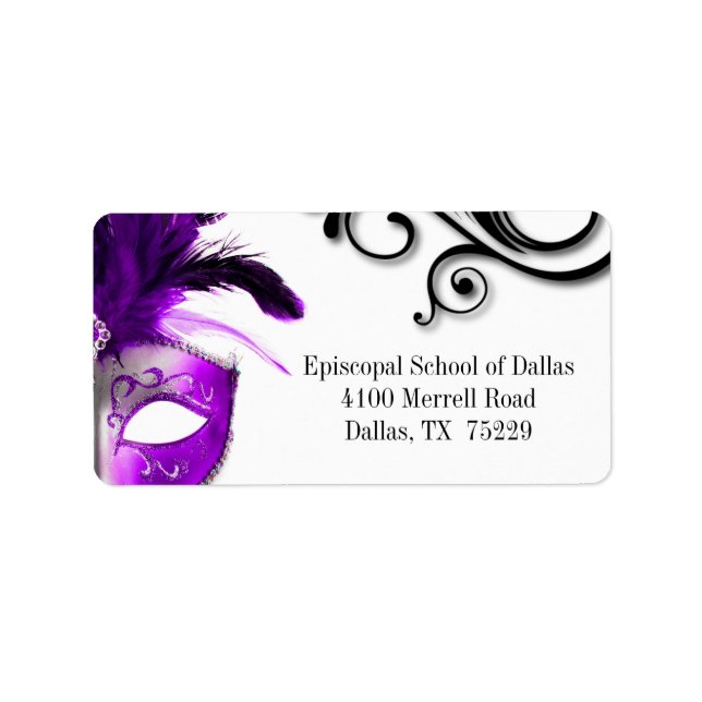 Masquerade Address Labels Adressaufkleber (Vorne)