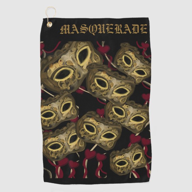 MASQUERADE ART GOLFHANDTUCH (Vorderseite)