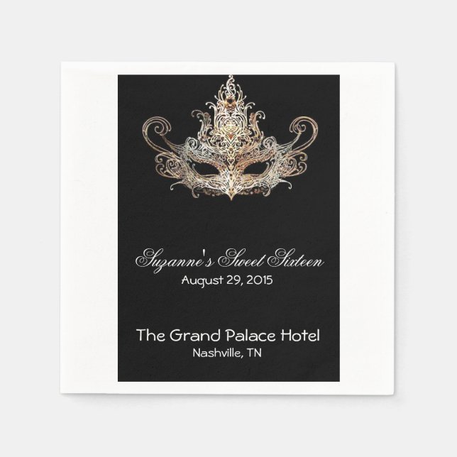 Masquerade Ball Cocktail Napkins Serviette (Vorderseite)