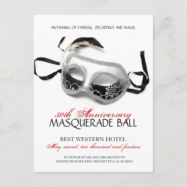 Masquerade Ball Einladung (Vorderseite)