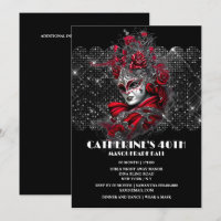Masquerade Ball Geburtstag Venezianische Maske Ros