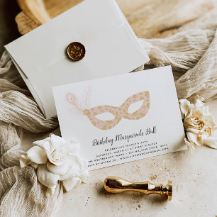 Masquerade Ball Geburtstagsparty Einladung