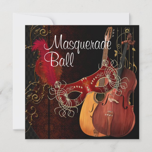 Masquerade Ball Invi Einladung (Vorderseite)