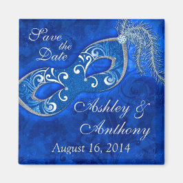 Masquerade Ball Mardi Gras Hochzeit Speichern Sie  Magnet