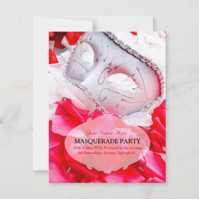 Masquerade Ball RSVP Cards (Vorderseite)