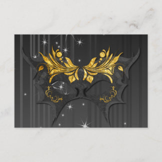 Masquerade Ball Wedding RSVP Card Karte