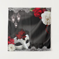 Masquerade Black Red Elegante Party Hintergrund