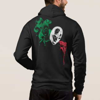 Masquerade Commedia Dell'Arte Italia Flag Hoodie
