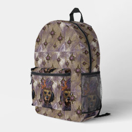 MASQUERADE DACKEL ART BEDRUCKTER RUCKSACK