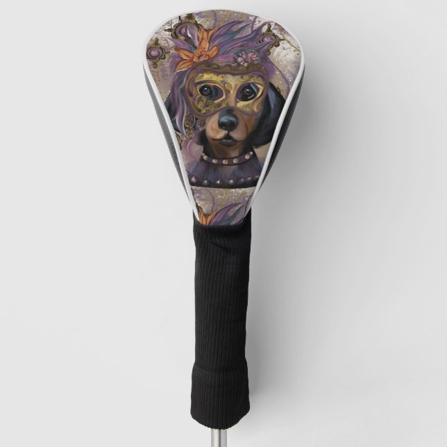 MASQUERADE DACKEL ART GOLF HEADCOVER (Vorderseite)