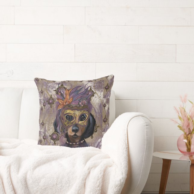 MASQUERADE DACKEL ART KISSEN (Liege)