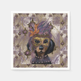 MASQUERADE DACKEL ART SERVIETTE