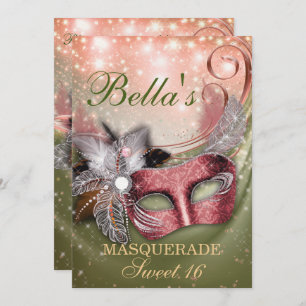 Masquerade Geburtstagsparty Einladungen