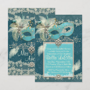 Masquerade Geburtstagsveranstaltungen Party Einlad Einladung