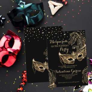 Masquerade Glitzer quinceanera Maske laden Save The Date