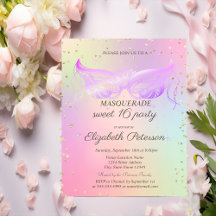 Masquerade Gold Diamonds Holographic Sweet 16