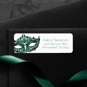 Masquerade Green Mask Lebhafte Smaragdadresse