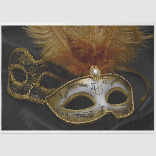 Masquerade Karneval Maske 11 Decoupage 20x30 Seidenpapier (Vorderseite)