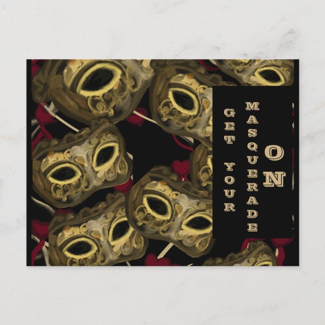 MASQUERADE-KUNST  POSTKARTE (Vorderseite)