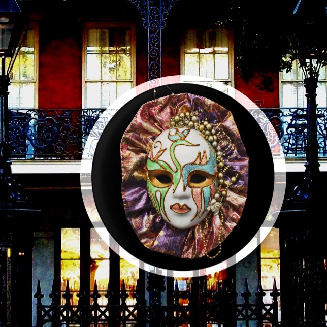 Masquerade, Mardi Gras, Carnival Mask Button (Von Creator hochgeladen)