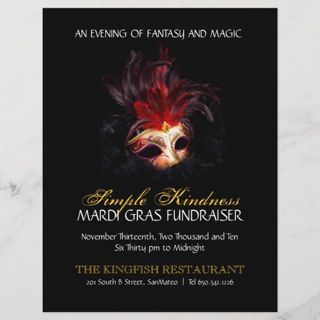 Masquerade | Mardi Gras Flyer (Vorne)
