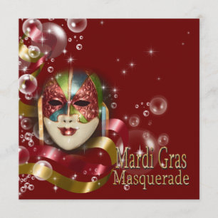 Masquerade Mardi gras maske PERSONALISIEREN Einladung