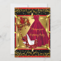 Masquerade Maske High Heel Shoe Red Geburtstag 4