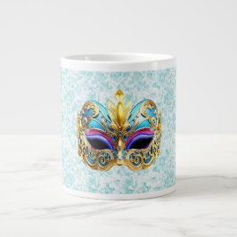 Masquerade Maske mit den goldenen Verzierungen Jumbo-Tasse