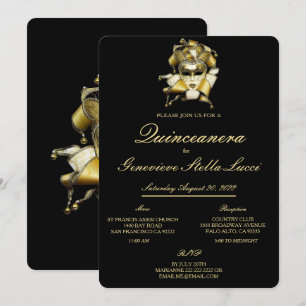 Masquerade Maske Quinceañera Party Einladung