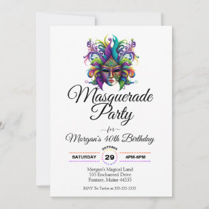 Masquerade masken Party Geburtstagseinladung Einladung