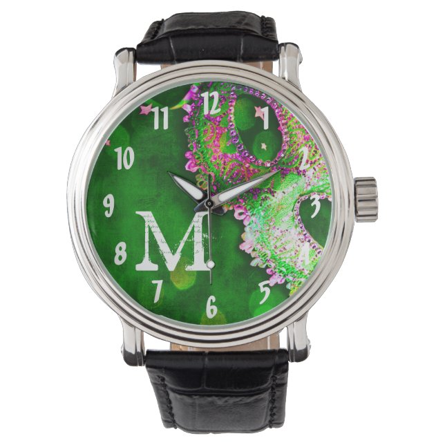 Masquerade Maskenkostüm Halloween Mardi Gras Watch Armbanduhr (Vorderseite)