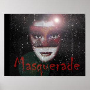 Masquerade Maskierte Ball Maskierte Frauen Art Dec Poster