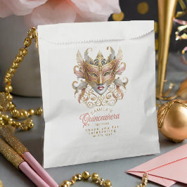 Masquerade Motif Quinceanera Rose Gold ID1031 Geschenktütchen